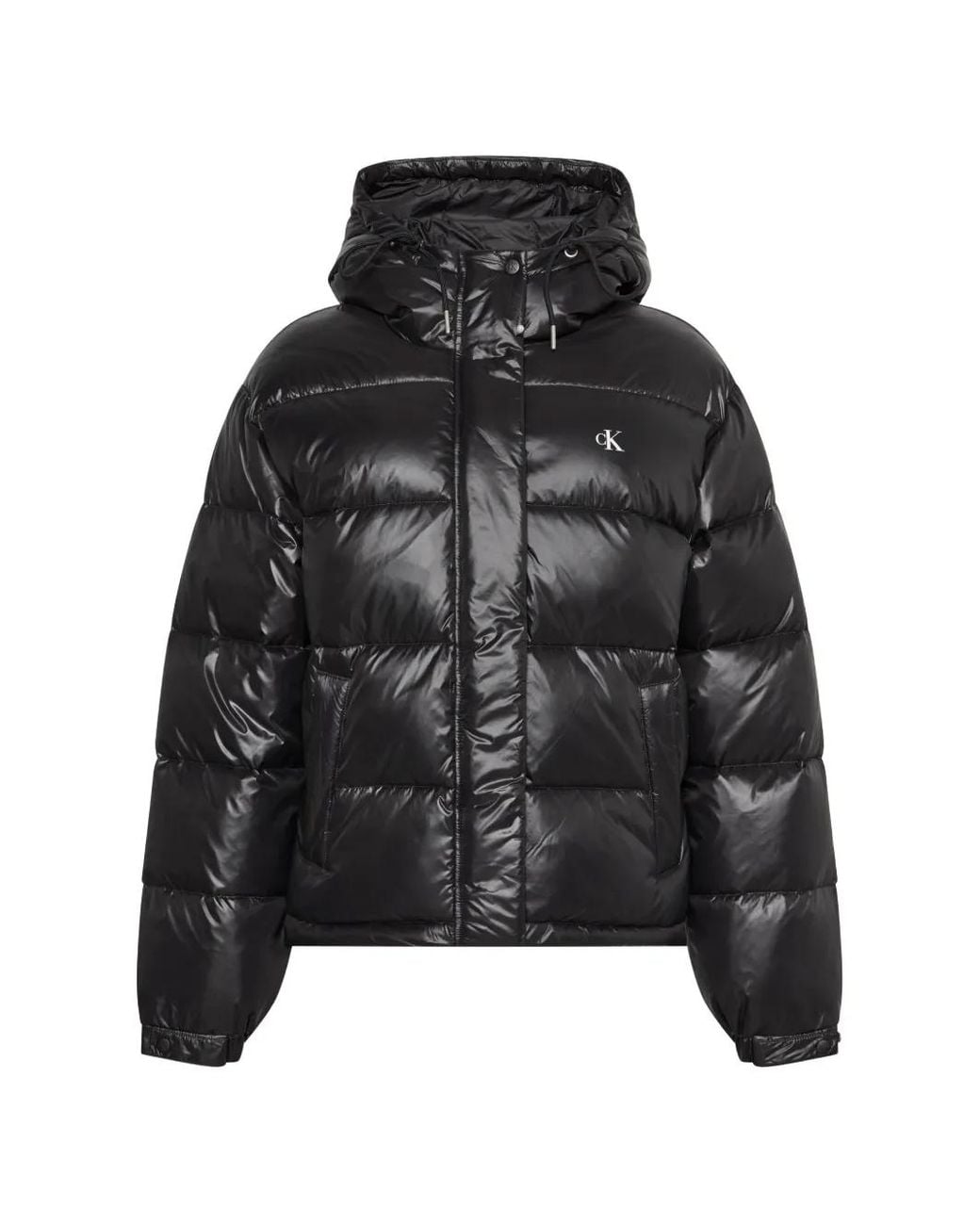 Calvin Klein Black Hooded Puffer Jacket