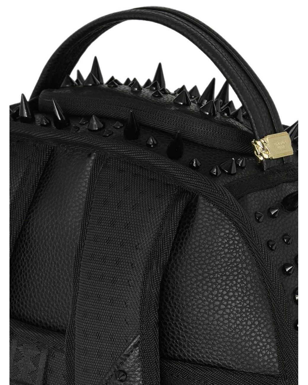 Sprayground Black Super Spiked Backpack for men