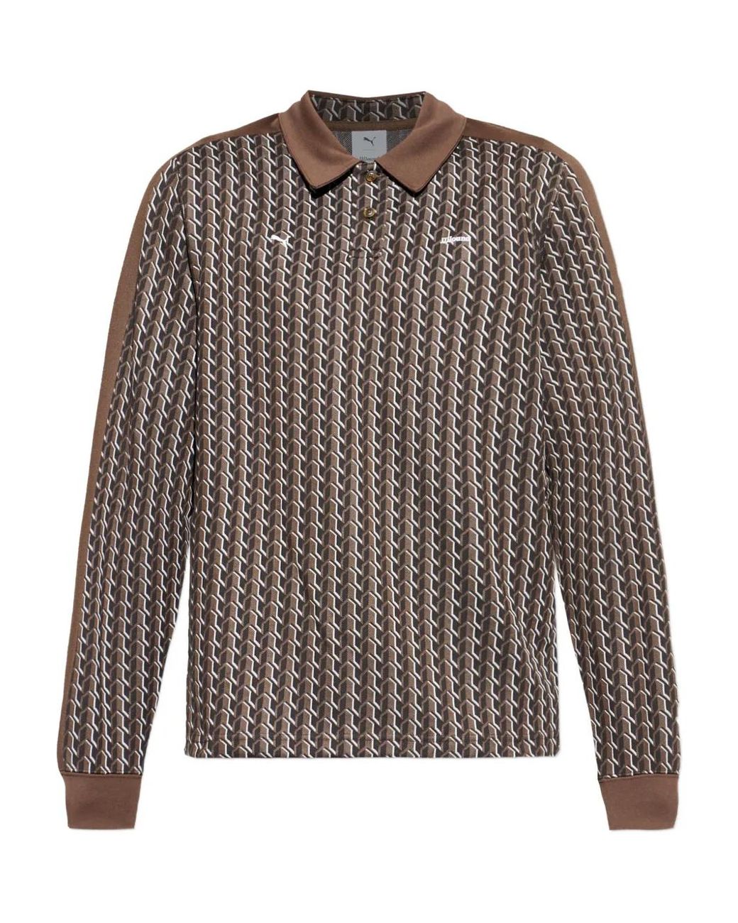 PUMA Brown X Jjjjound Patterned Polo Shirt for men