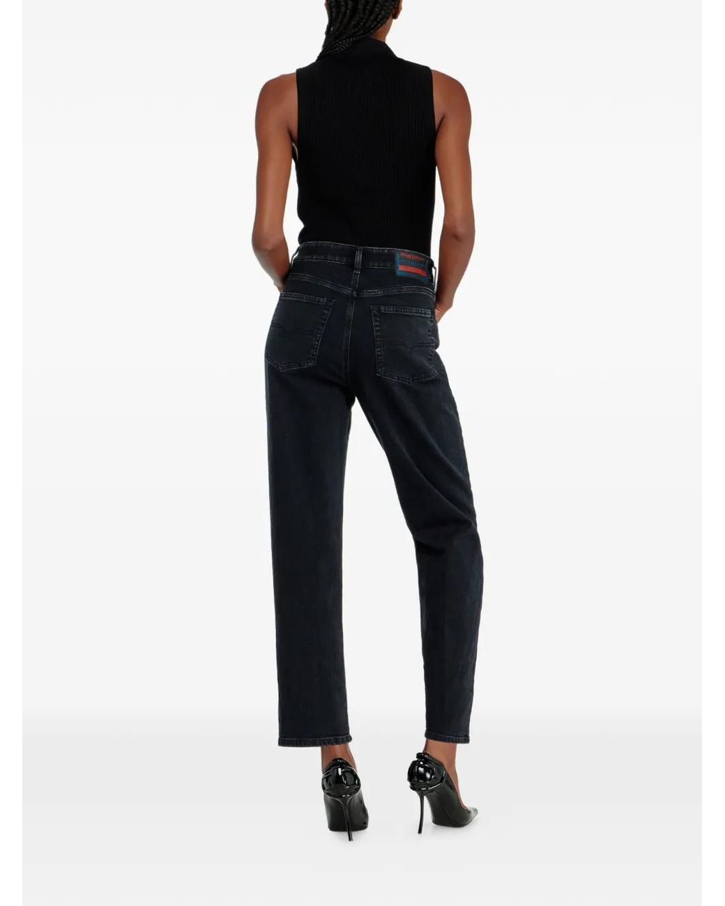 DIESEL Black Regular Jeans High Waist 1981 D-Went