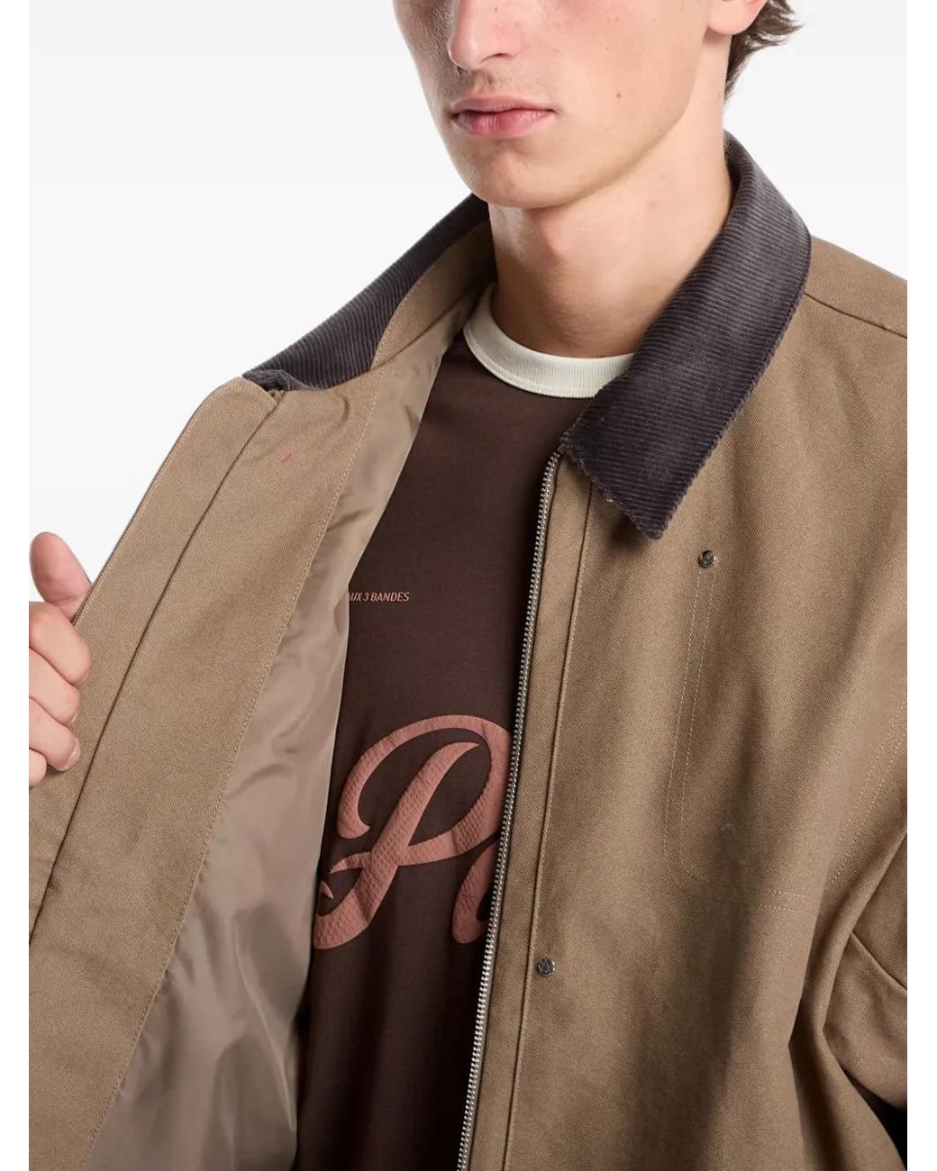 Adidas White Premium Essentials Logo-Embroidered Bomber Jacket for men