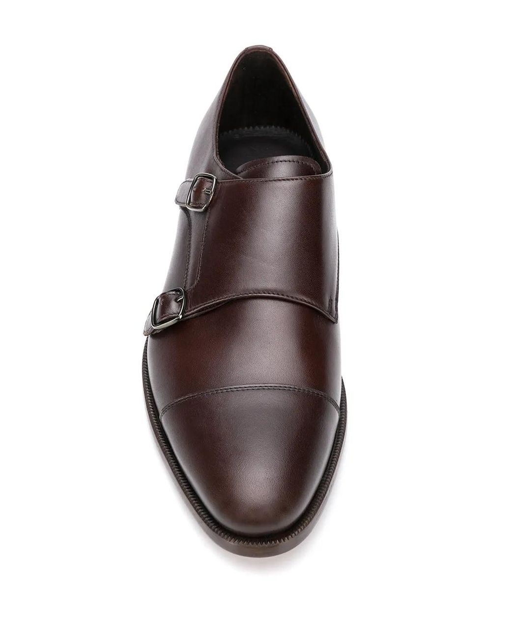 Scarosso Brown Classic Monk Shoes for men