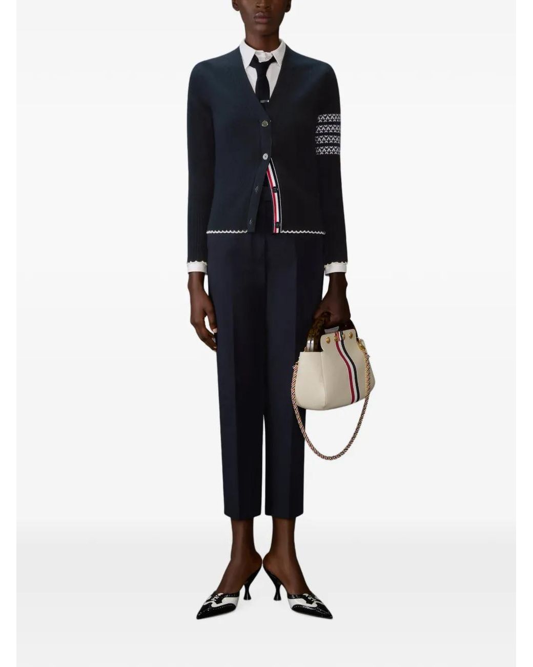 Thom Browne Blue Hector Button-Front Cardigan