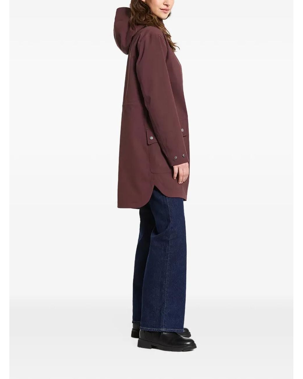 Didriksons Purple Hooded Press-Stud Coat