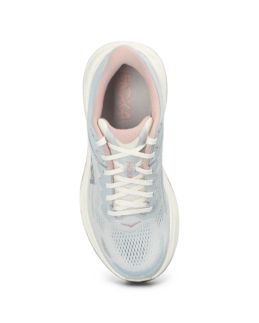 Hoka One One White 'Bondi 9 Glm' Sports Shoes