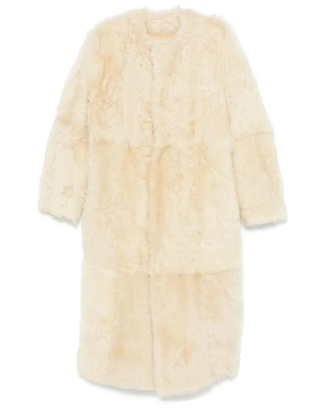 Totême Lammy Coat in het Natural