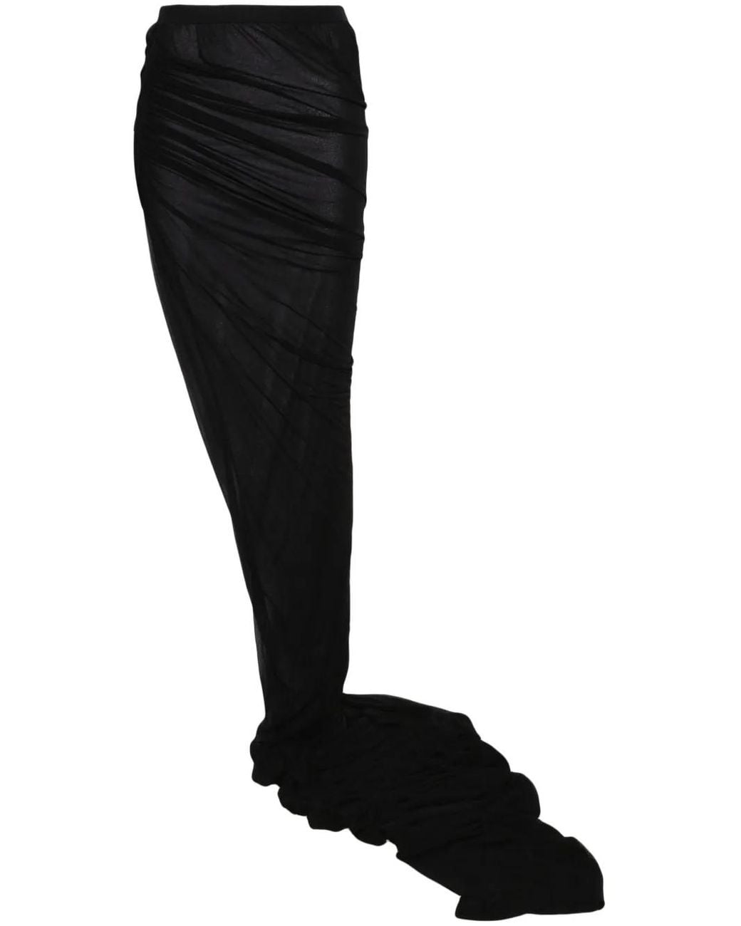 Rick Owens Black Edfu Maxi Skirt