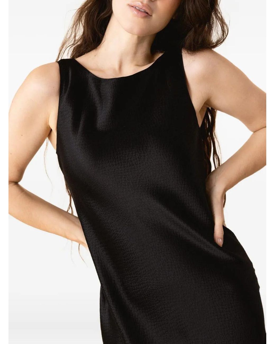 Peter Cohen Black Slip Tank Midi Dress