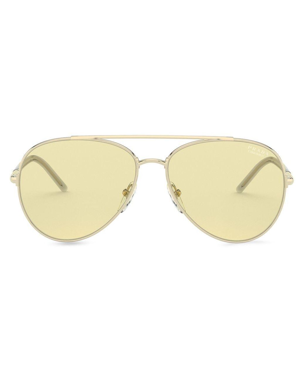 Prada Aviatorframe Sunglasses in Gold (Metallic) Lyst