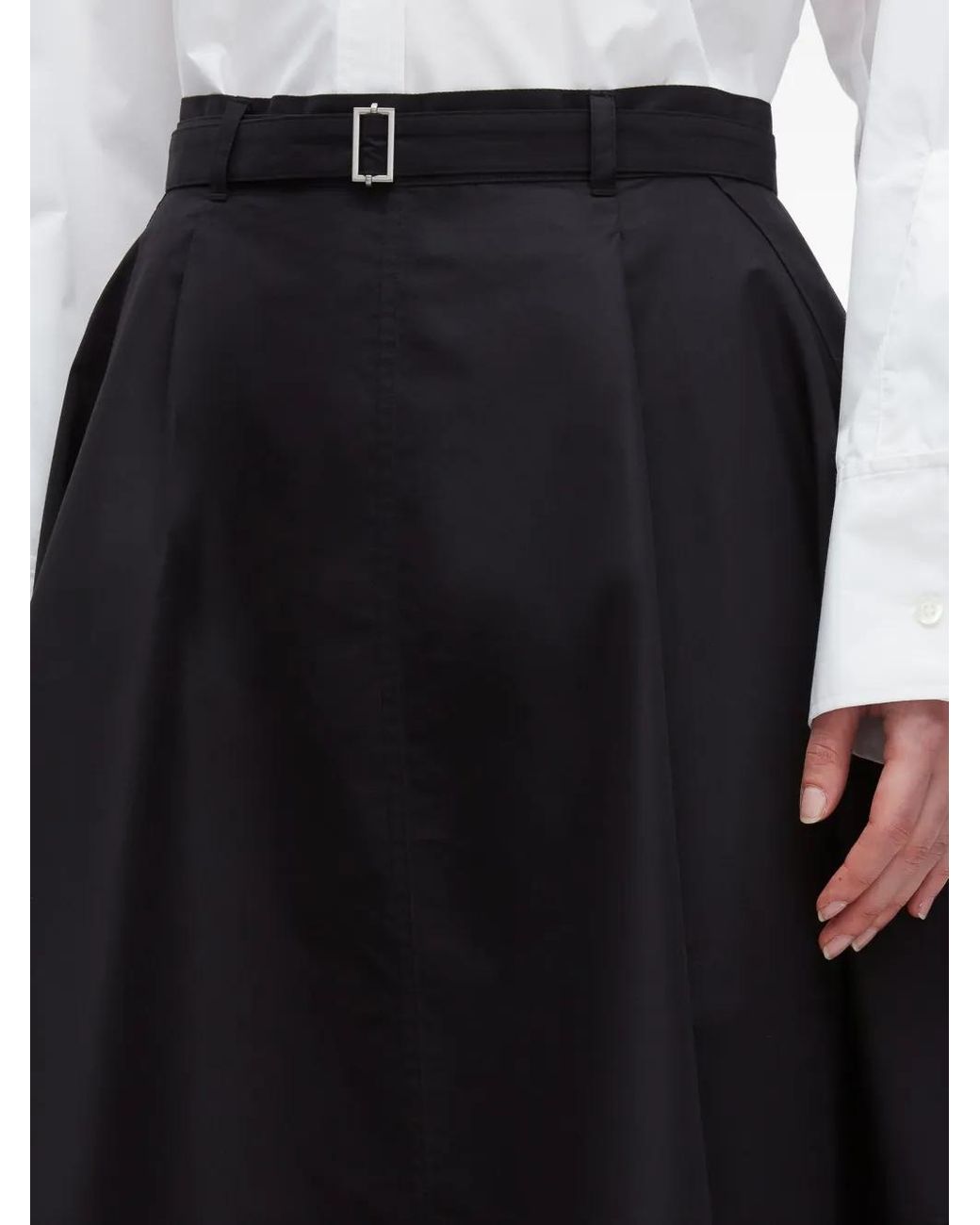 3.1 Phillip Lim Black Belted Layered Skirt