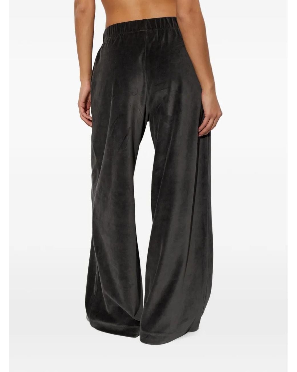EA7 Black Velvet Track Pants