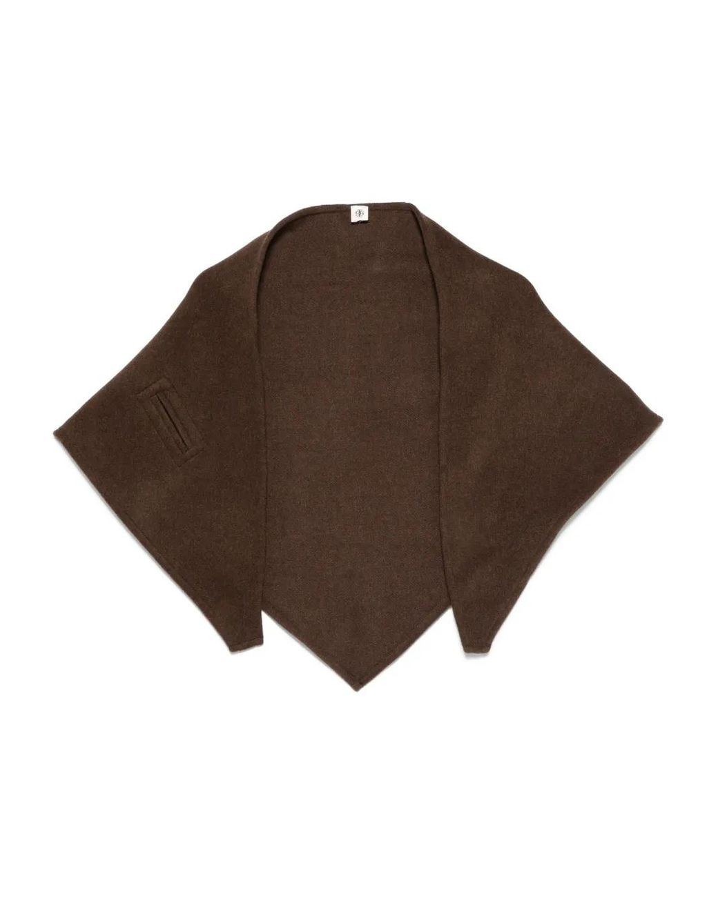THE GARMENT Brown Wool Blend Scarf