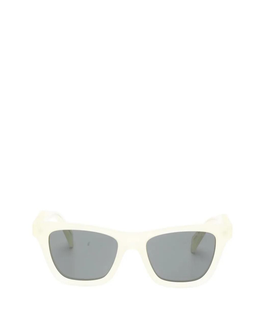 Prada White Sonnenbrille Mit Eckigem Gestell