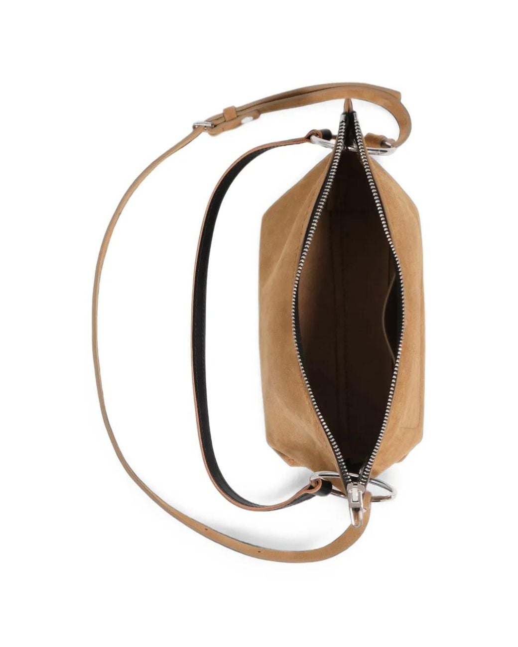 Bimba Y Lola Brown Medium Natural Suede Trapecio Bag