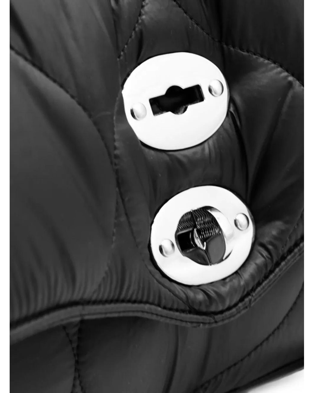 Zanellato Black Petit Sac Porté Épaule Postina À Design Matelassé