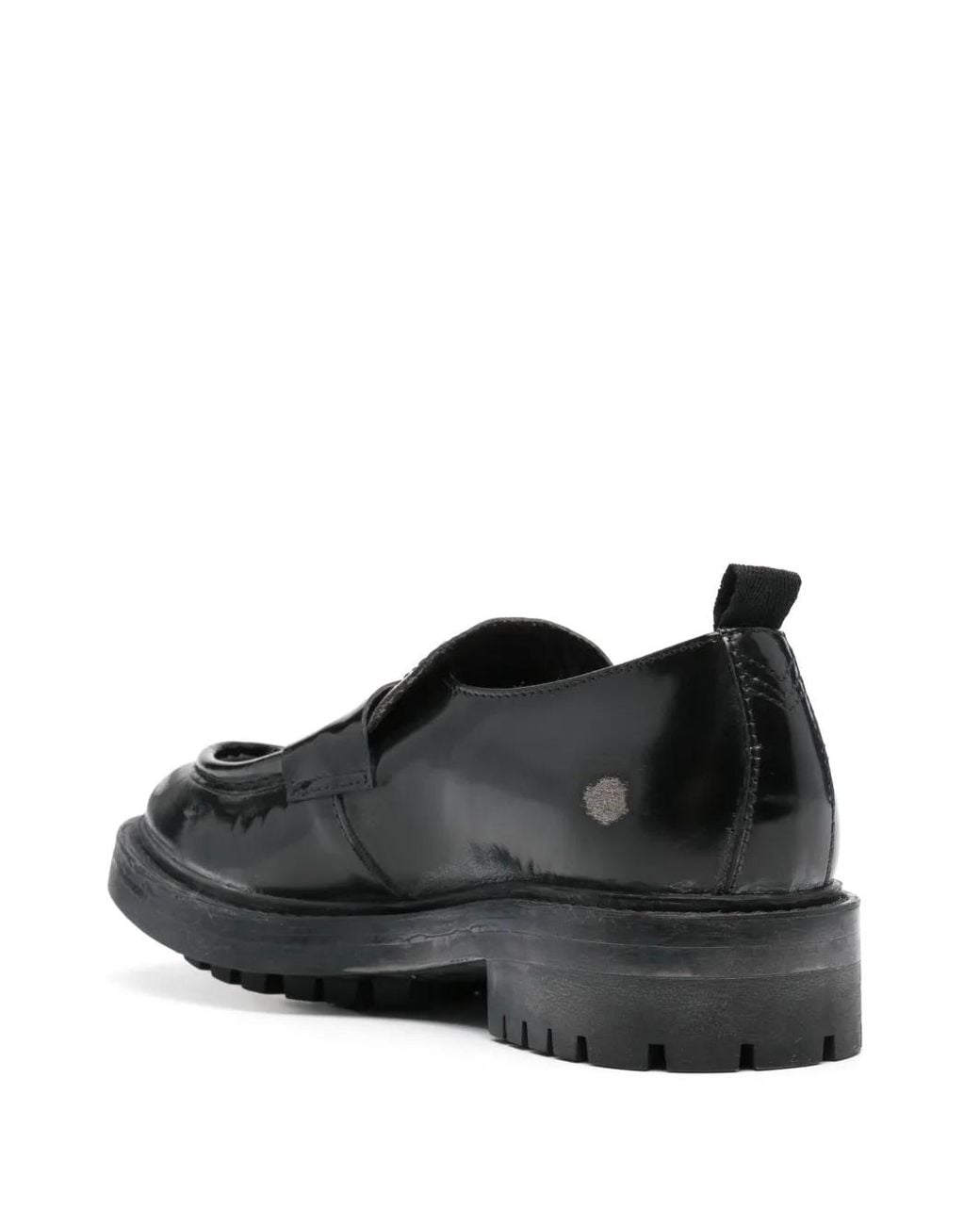 Moma Black Distressed Loafers