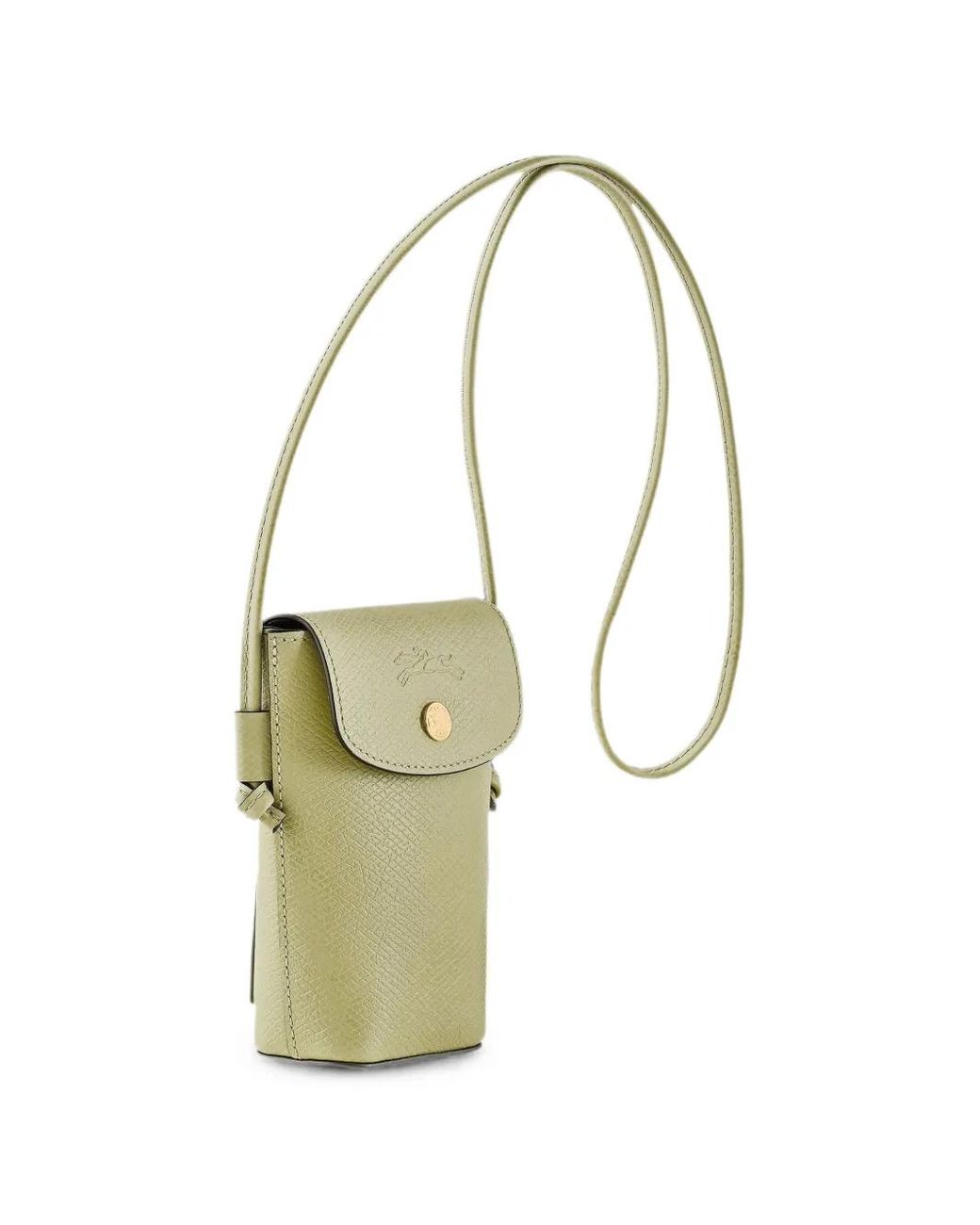Longchamp White Épure Phone Case With Leather Lace