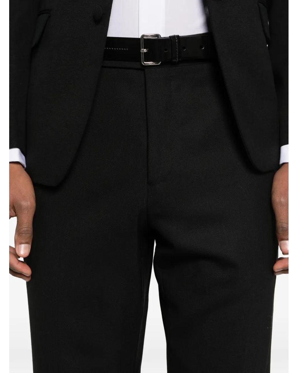 Lardini Black Straight Trousers for men