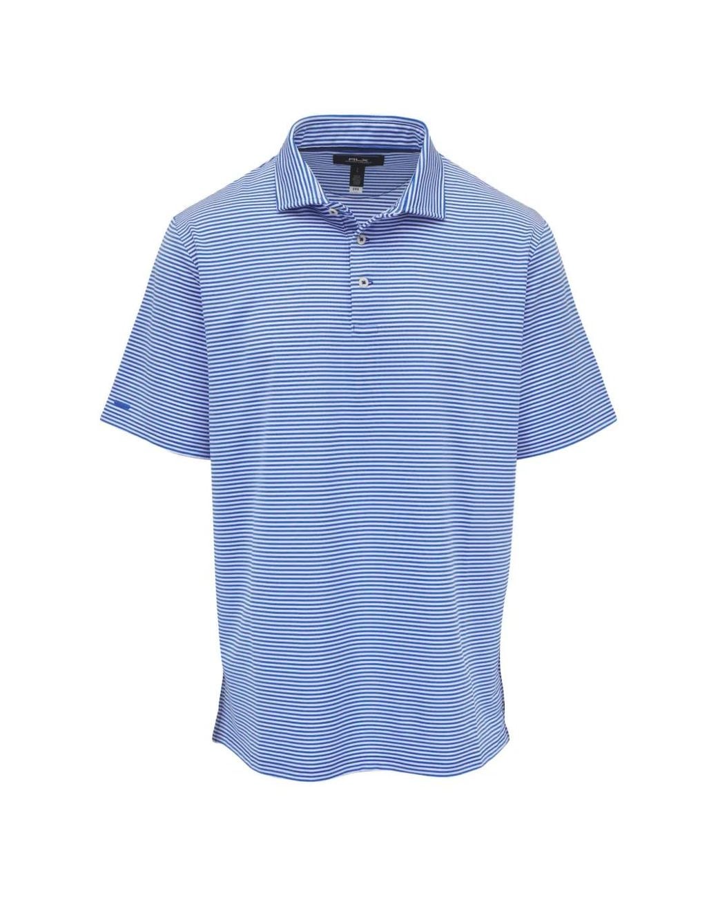 Ralph Lauren Blue Striped Jersey Polo Shirt for men