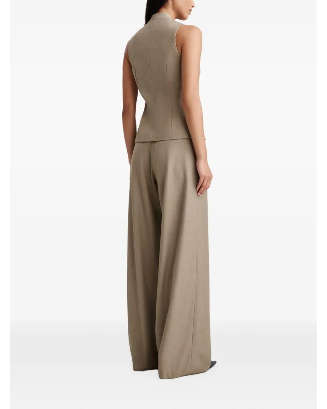 Anna Quan Natural Reid Button-Up Tailored Vest