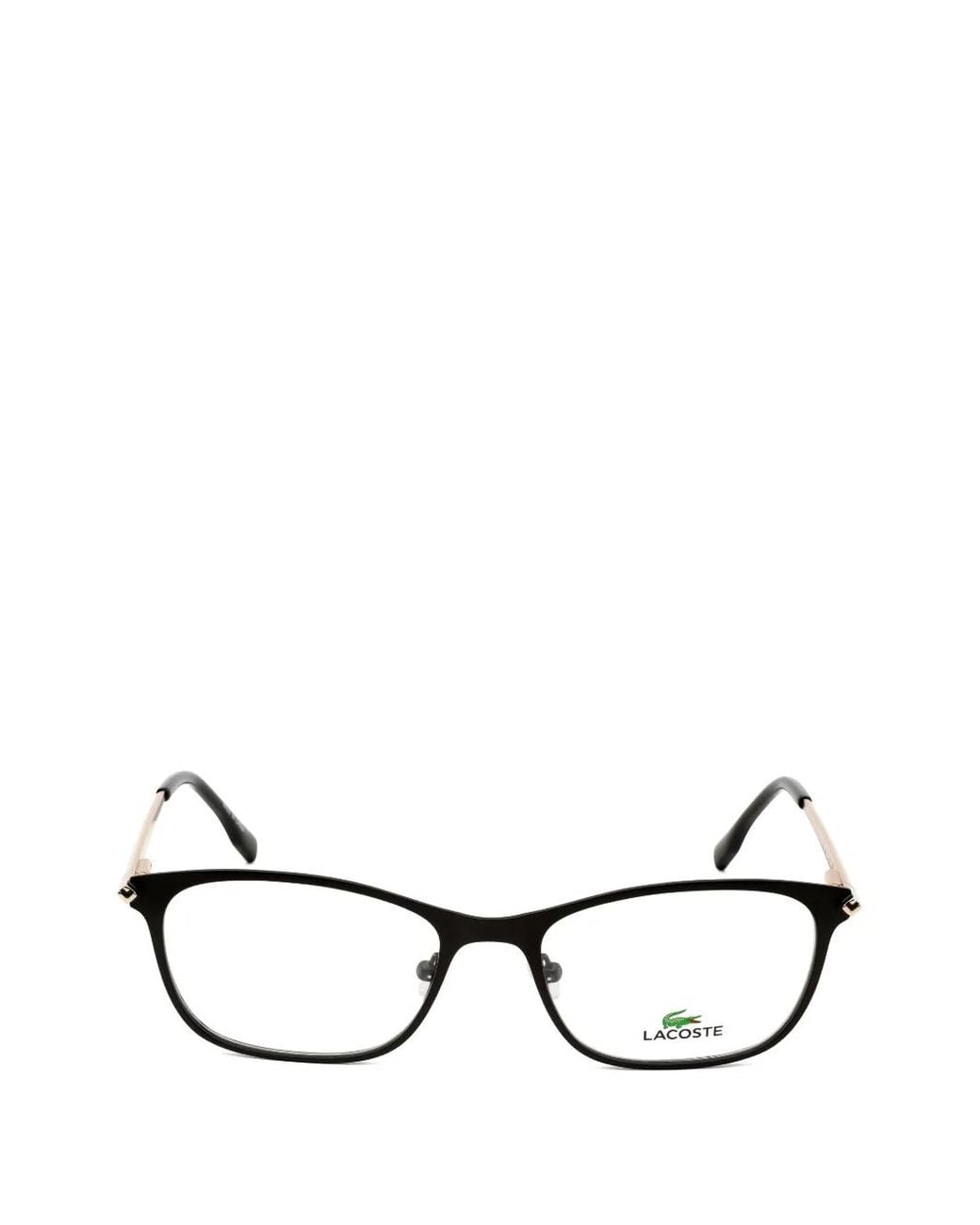 Lacoste Black Rectangle-Frame Glasses
