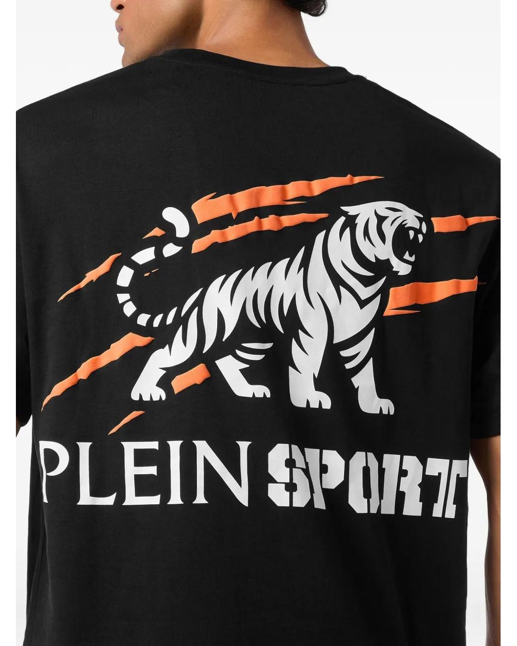 Philipp Plein Black Graphic-Print Round-Neck T-Shirt for men