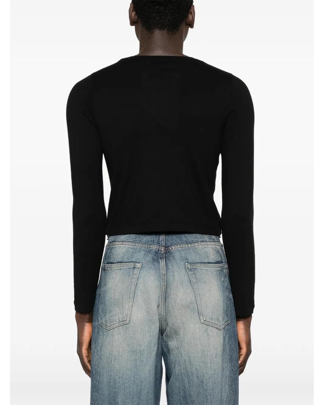 Extreme Cashmere Black Lisa Long-Sleeve Sweater