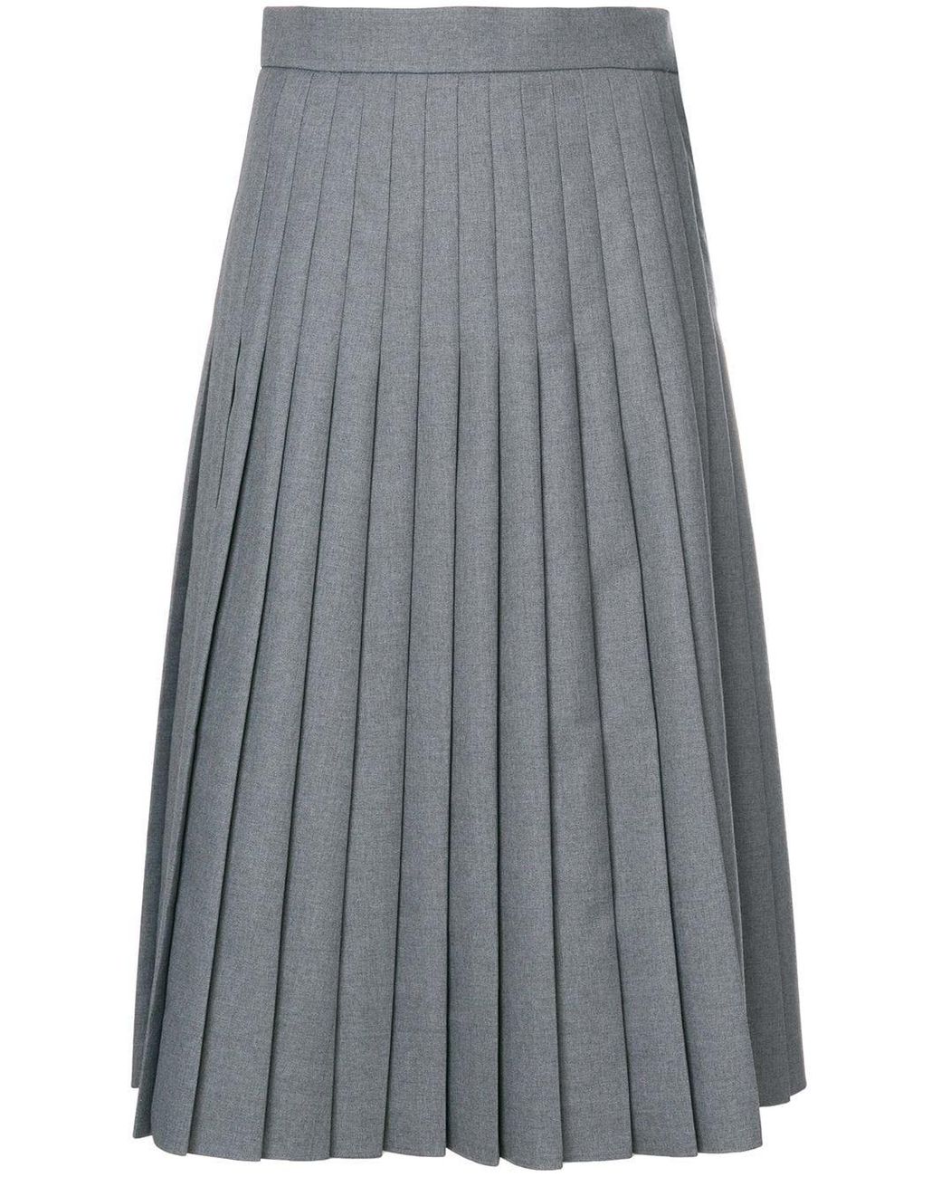 Thom Browne School Uniform Pleated Skirt in Gray | Lyst