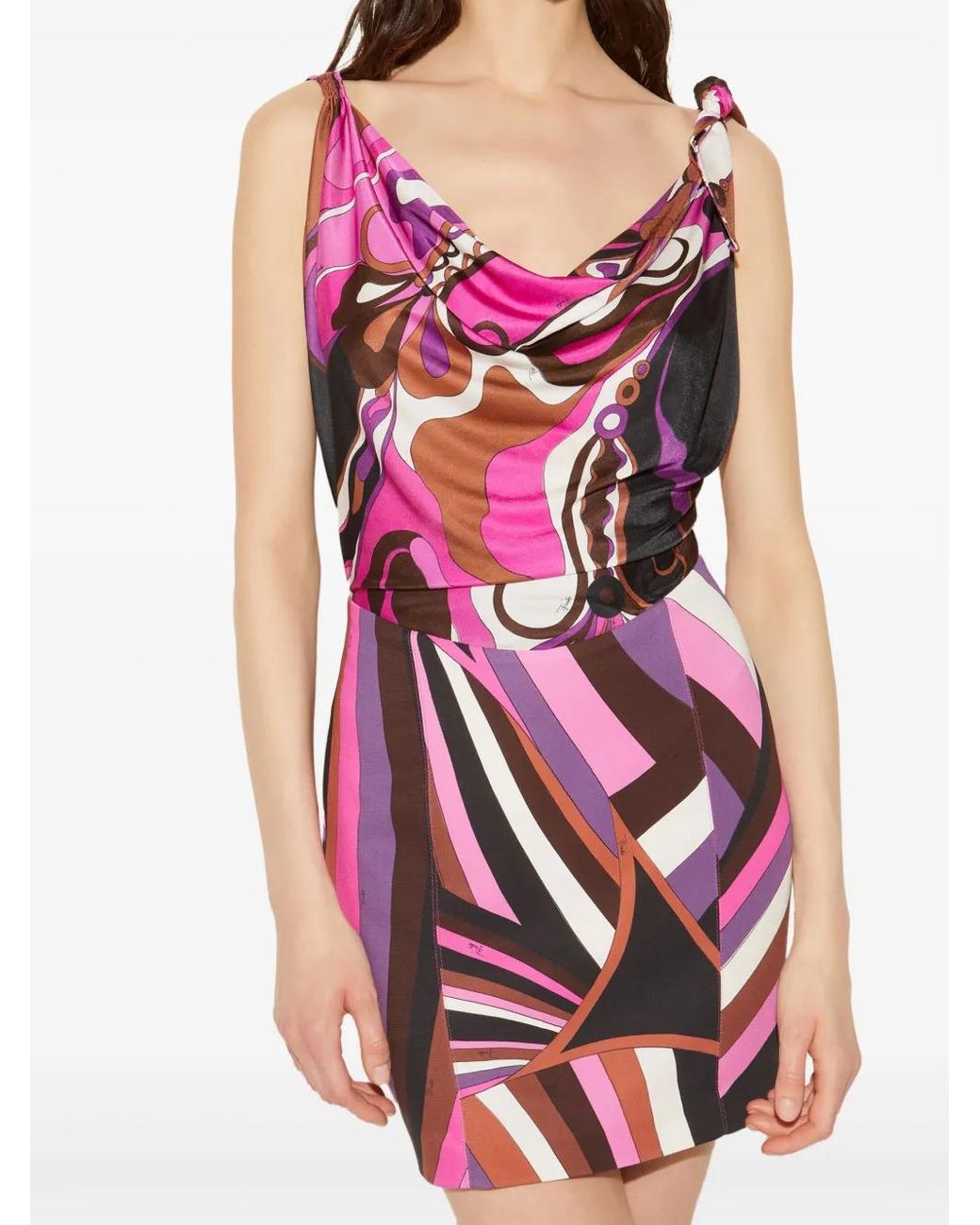 PUCCI Orchidee And Iride-Print Mini Dress in Purple | Lyst