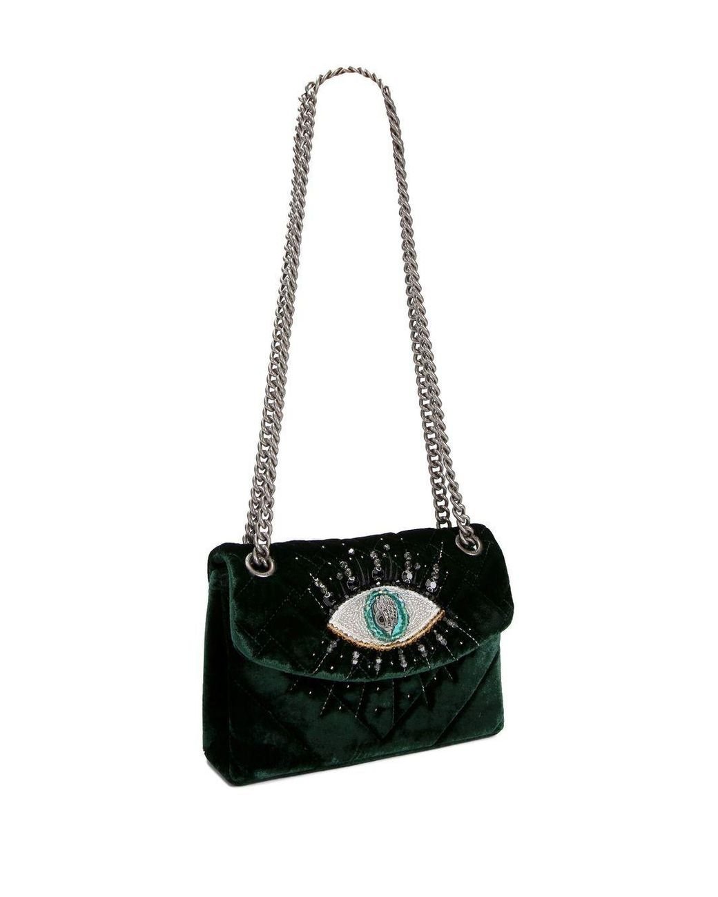 Kurt Geiger Mini Kensington Evil Eye detail Crossbody Bag in Black