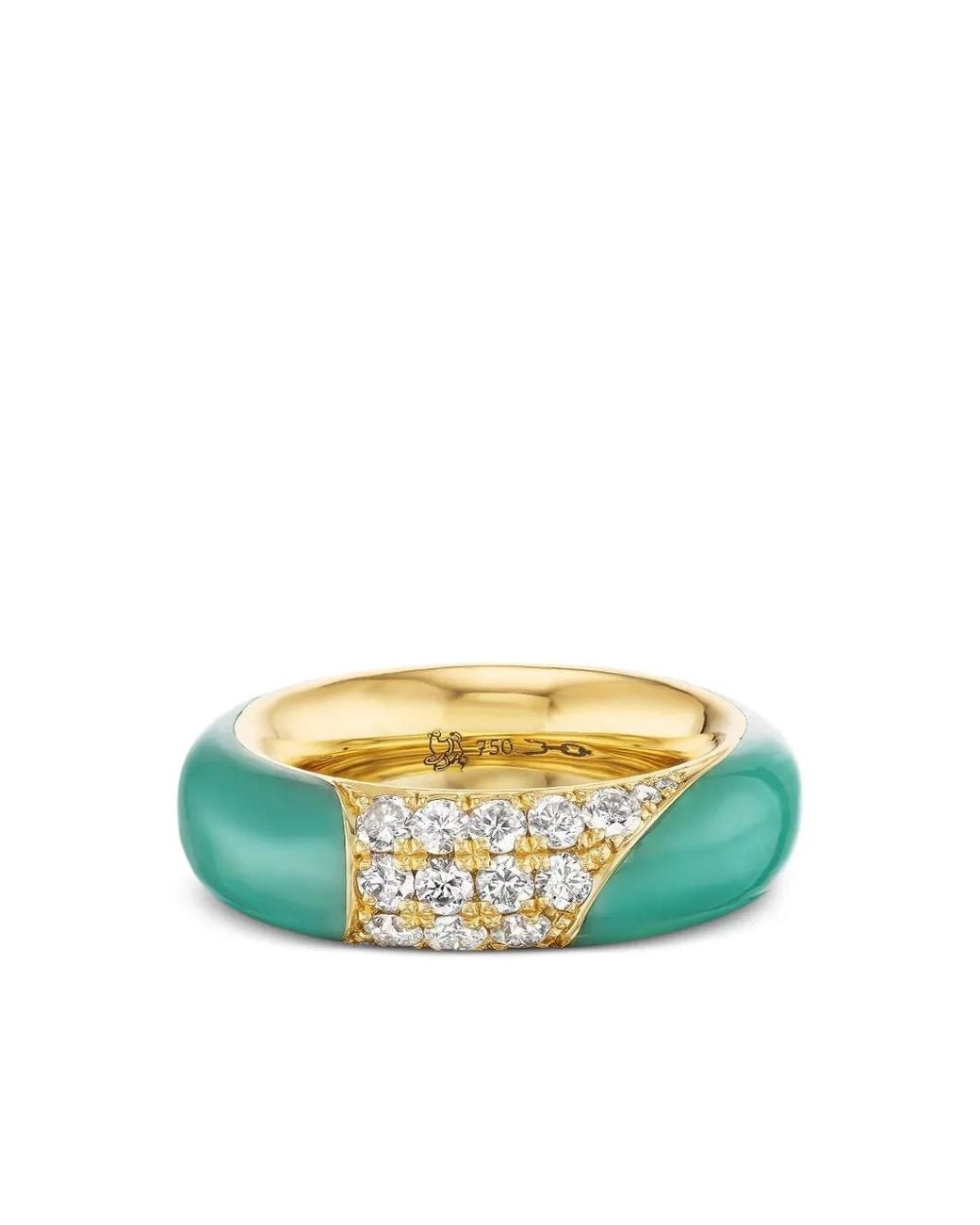 UNIFORM OBJECT Brown 18K Diamond And Ring