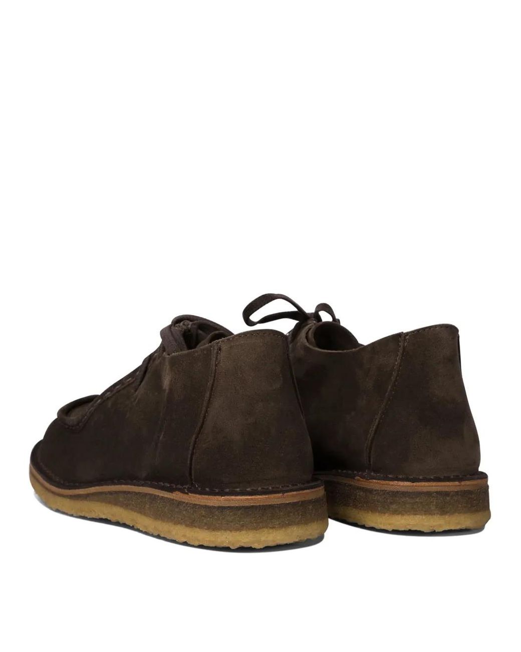 Astorflex Brown Lace-Up Suede Loafers for men