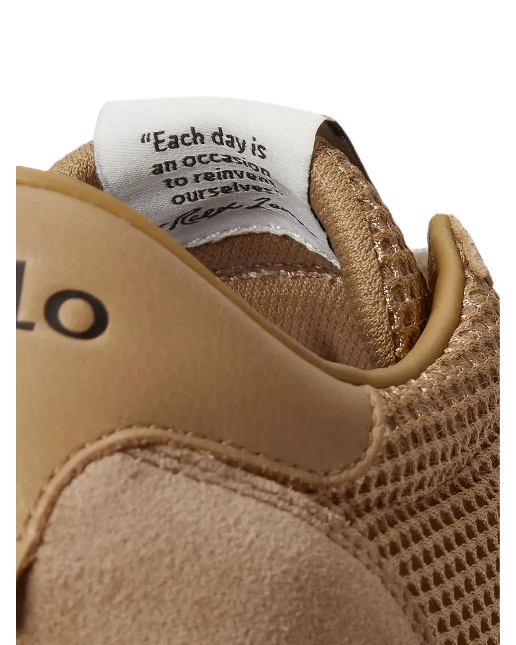 Polo Ralph Lauren White Baskets En Mesh À Patch Logo