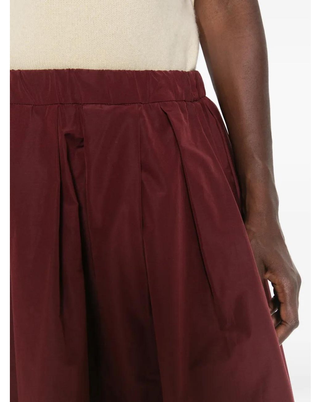 Weekend by Maxmara Purple Pleated A-Line Maxi Skirt