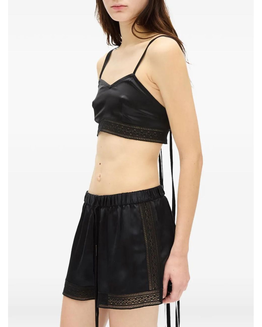 Ann Demeulemeester Black Xaja Lace-Trim Bralette