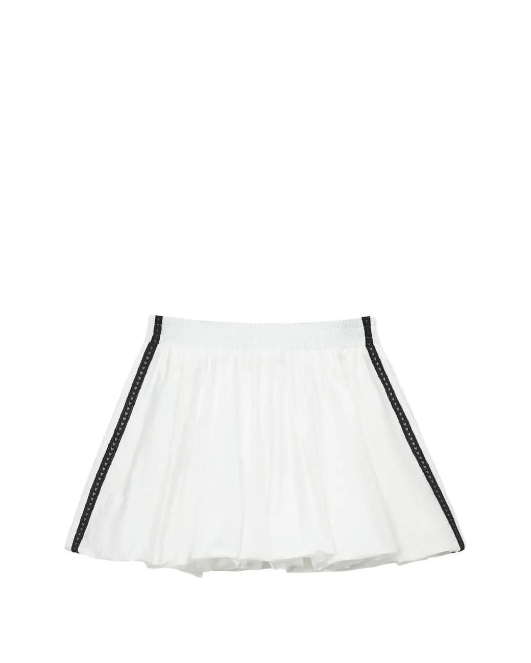 Mini Cream Mini-Rok Met Elastische Taille in het White