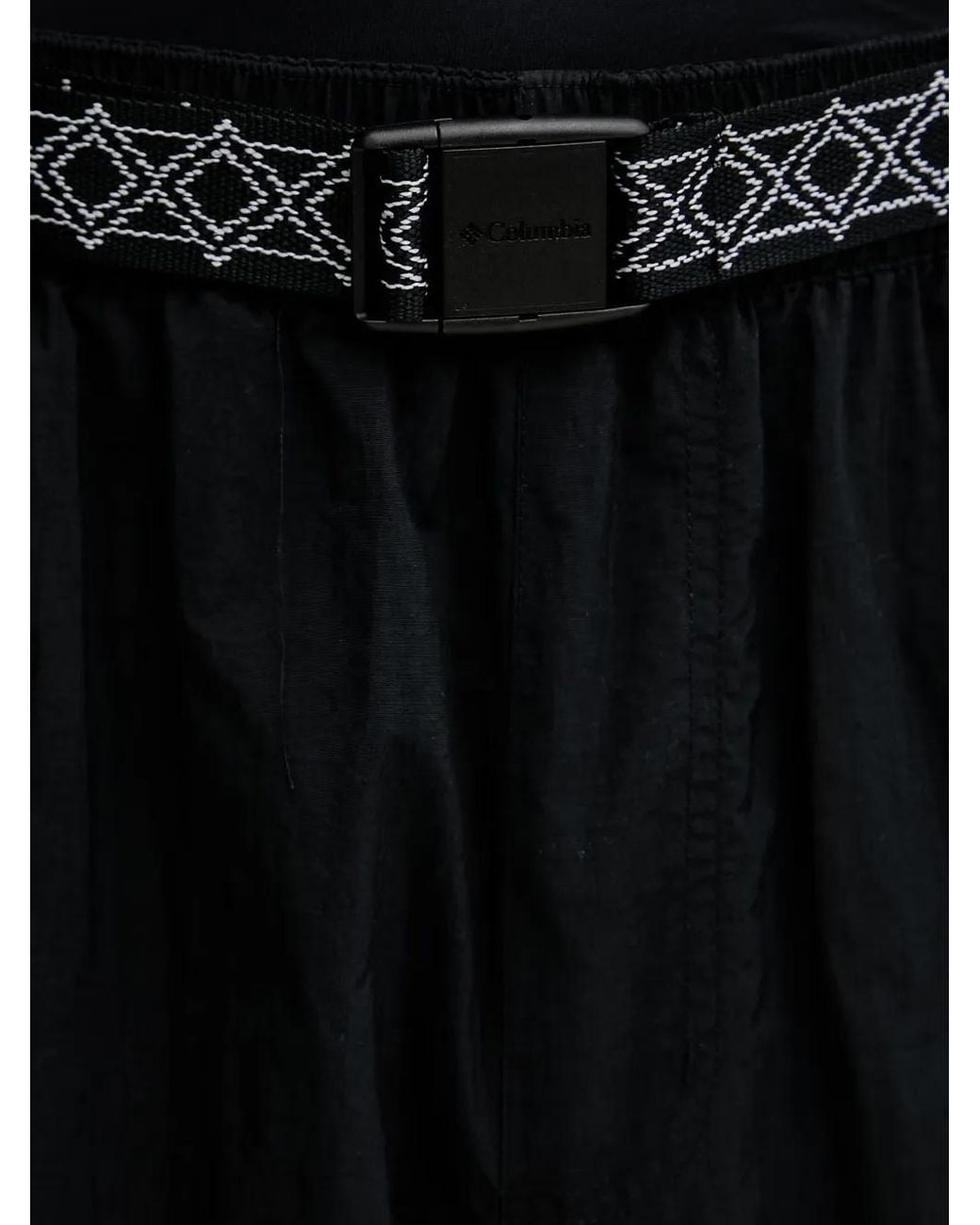Columbia Black Sequoia Grove Logo-Patch Shorts for men