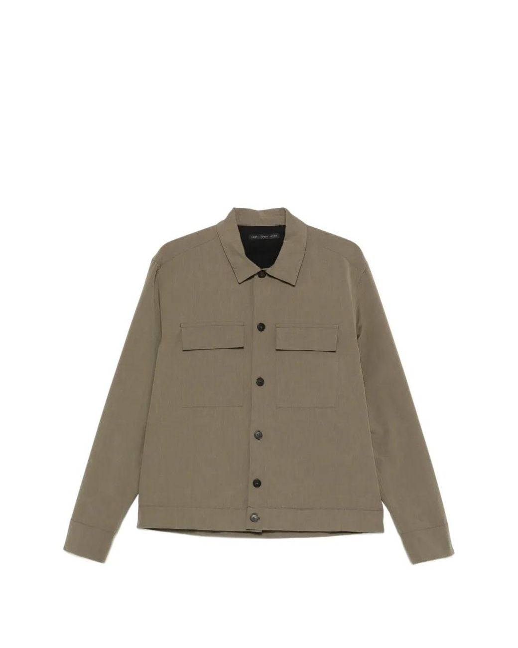 Low Brand Green Flap-Pocket Long-Sleeve Shirt for men