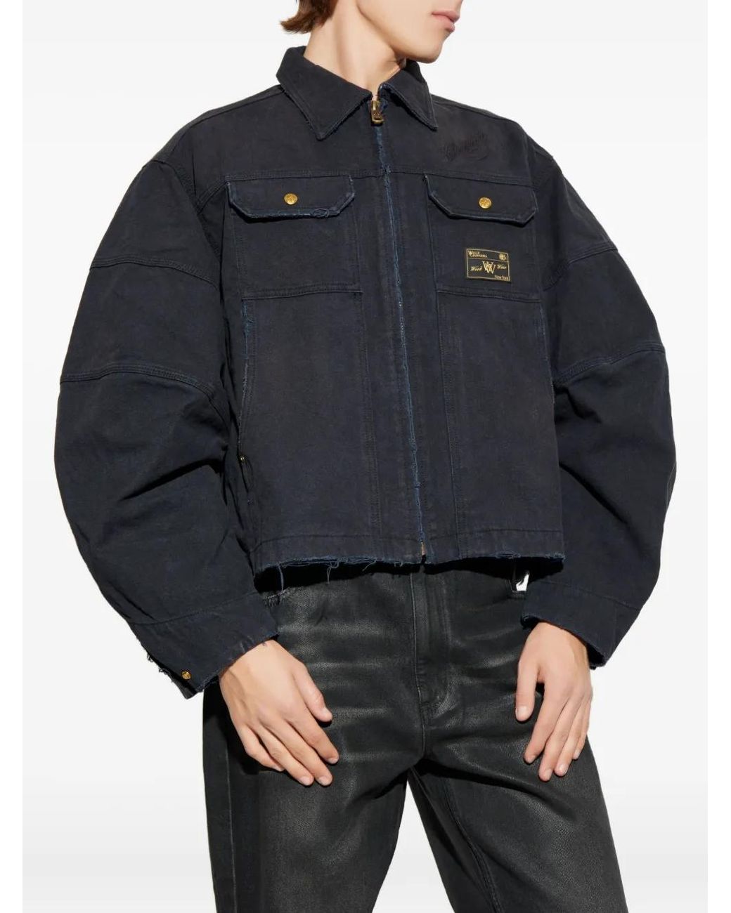 Willy Chavarria Blue Zip-Fastening Jacket for men