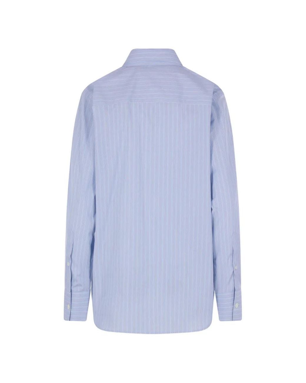Rohe Blue Striped Button-Up Shirt
