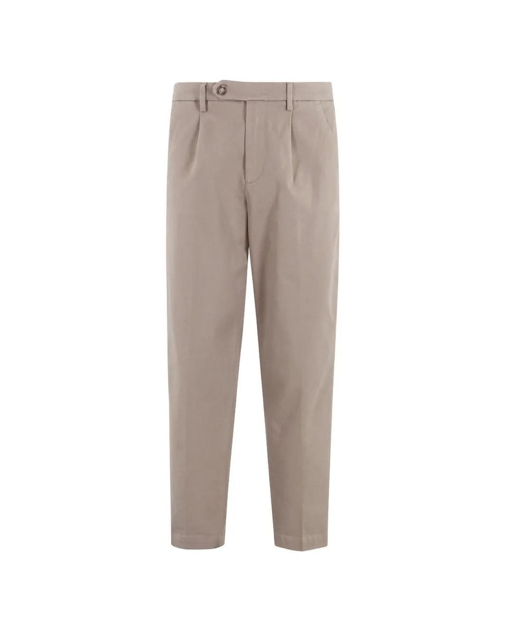Re-hash Gray Pleated Buttoned Trousers for men