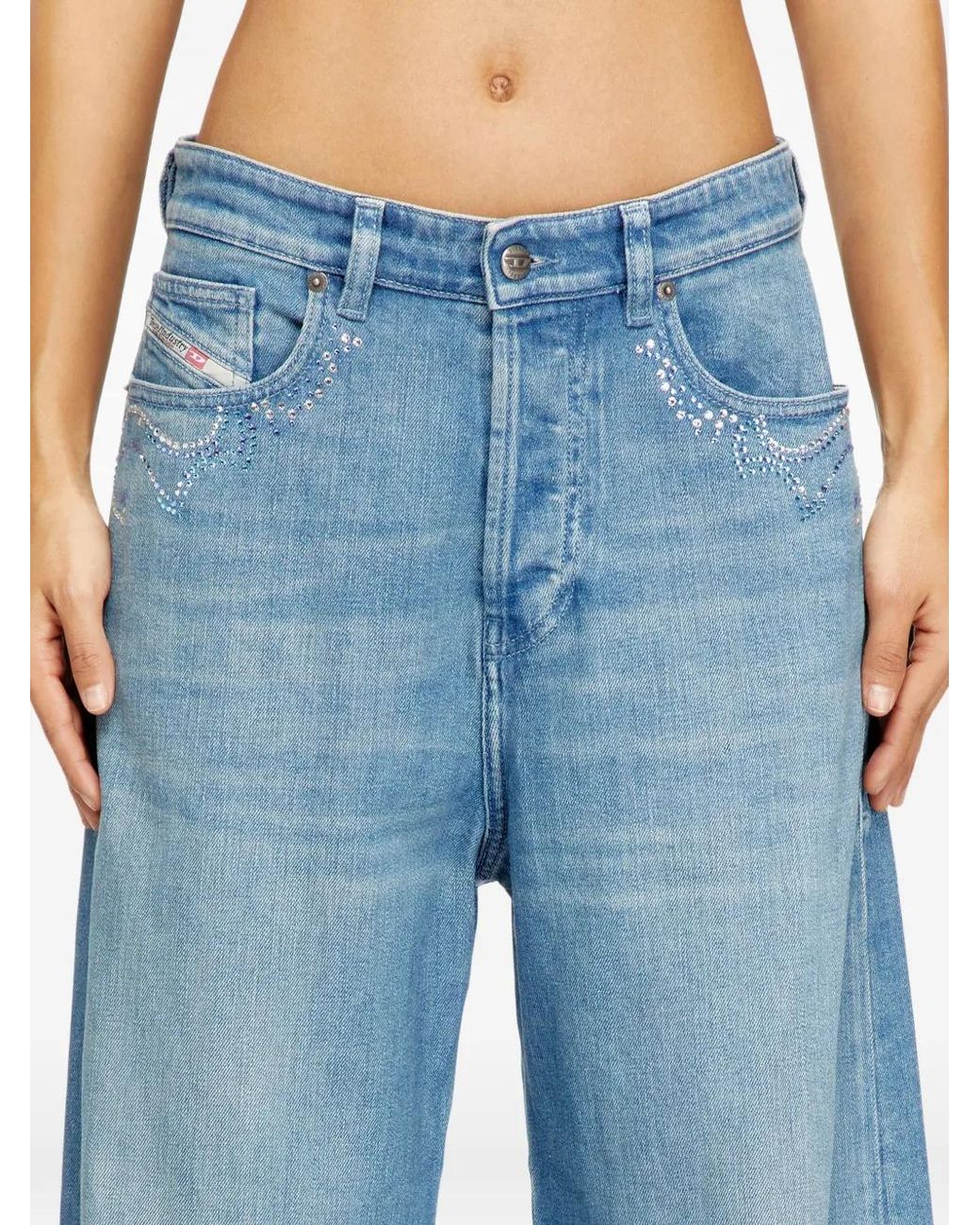 DIESEL Blue 1996 D-Sire-S6 Embroidered Jeans