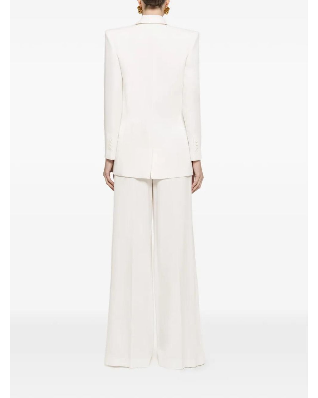 Nissa White Double-Breasted Blazer
