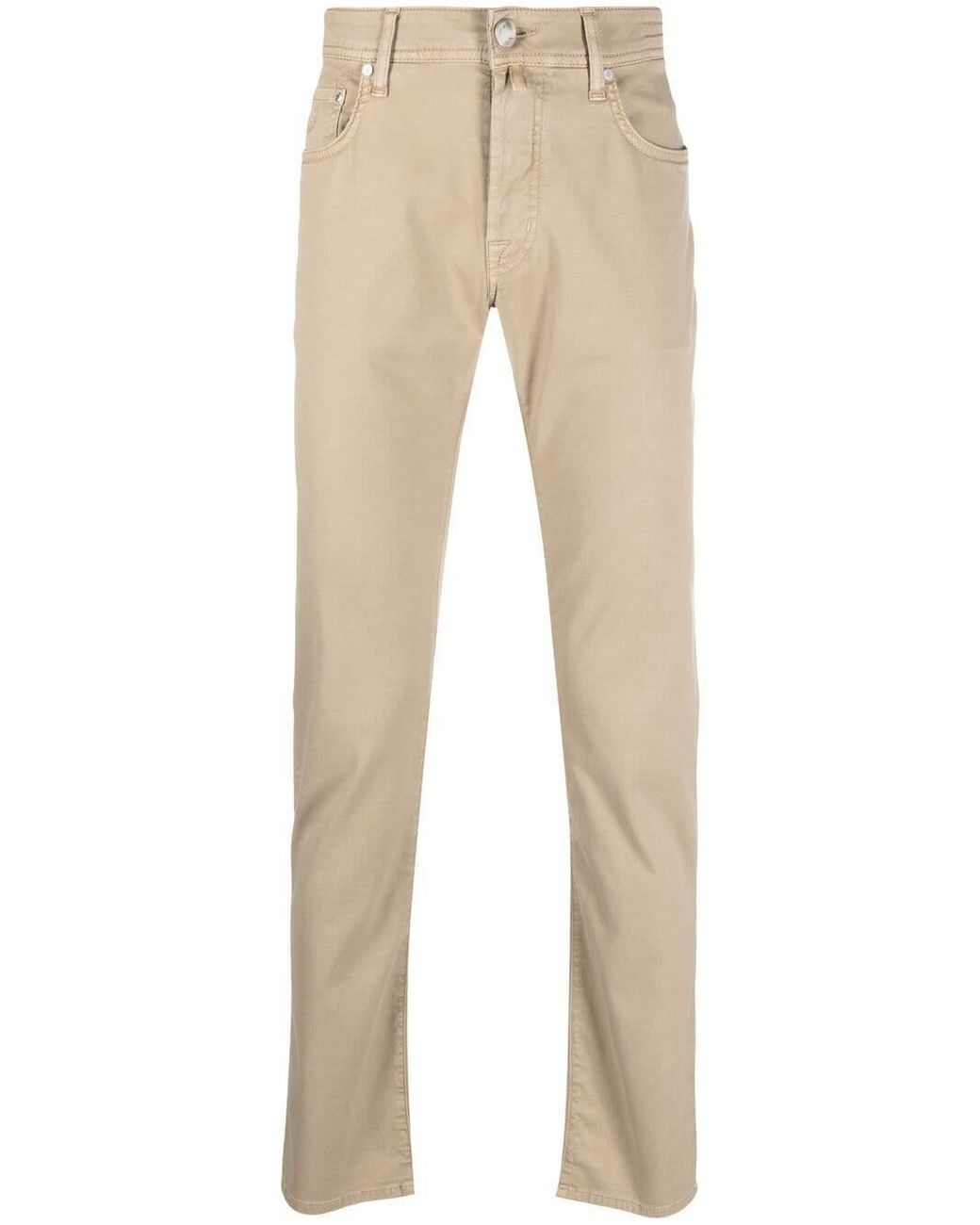 Jacob Cohen Low-rise Chinos in Natural for Men - Lyst