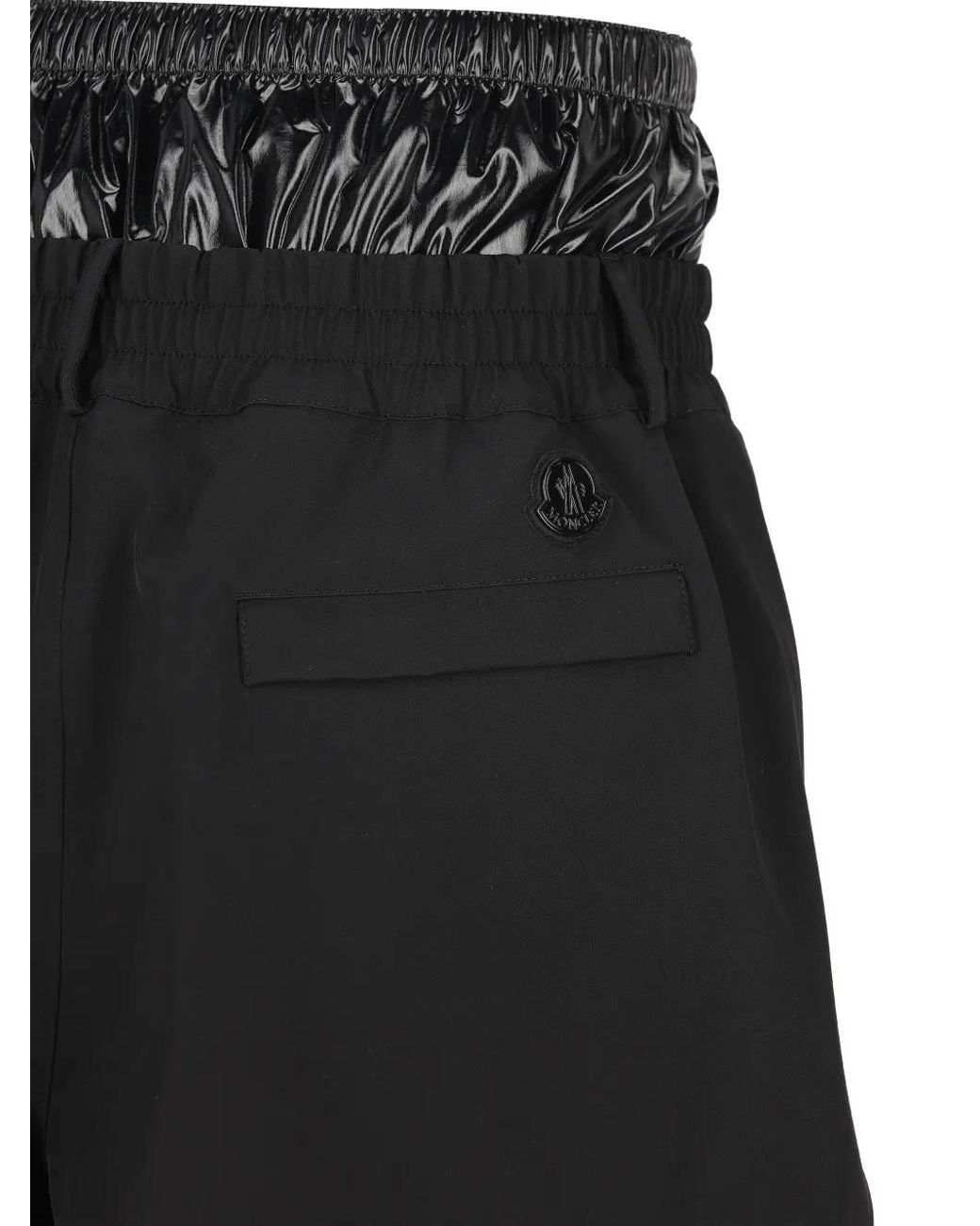 Moncler Black X A$Ap Rocky Elasticated-Waist Shorts for men