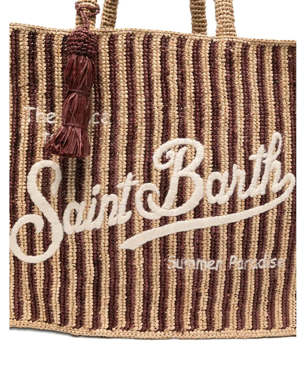 Mc2 Saint Barth Natural Vanity Striped Shoulder Bag