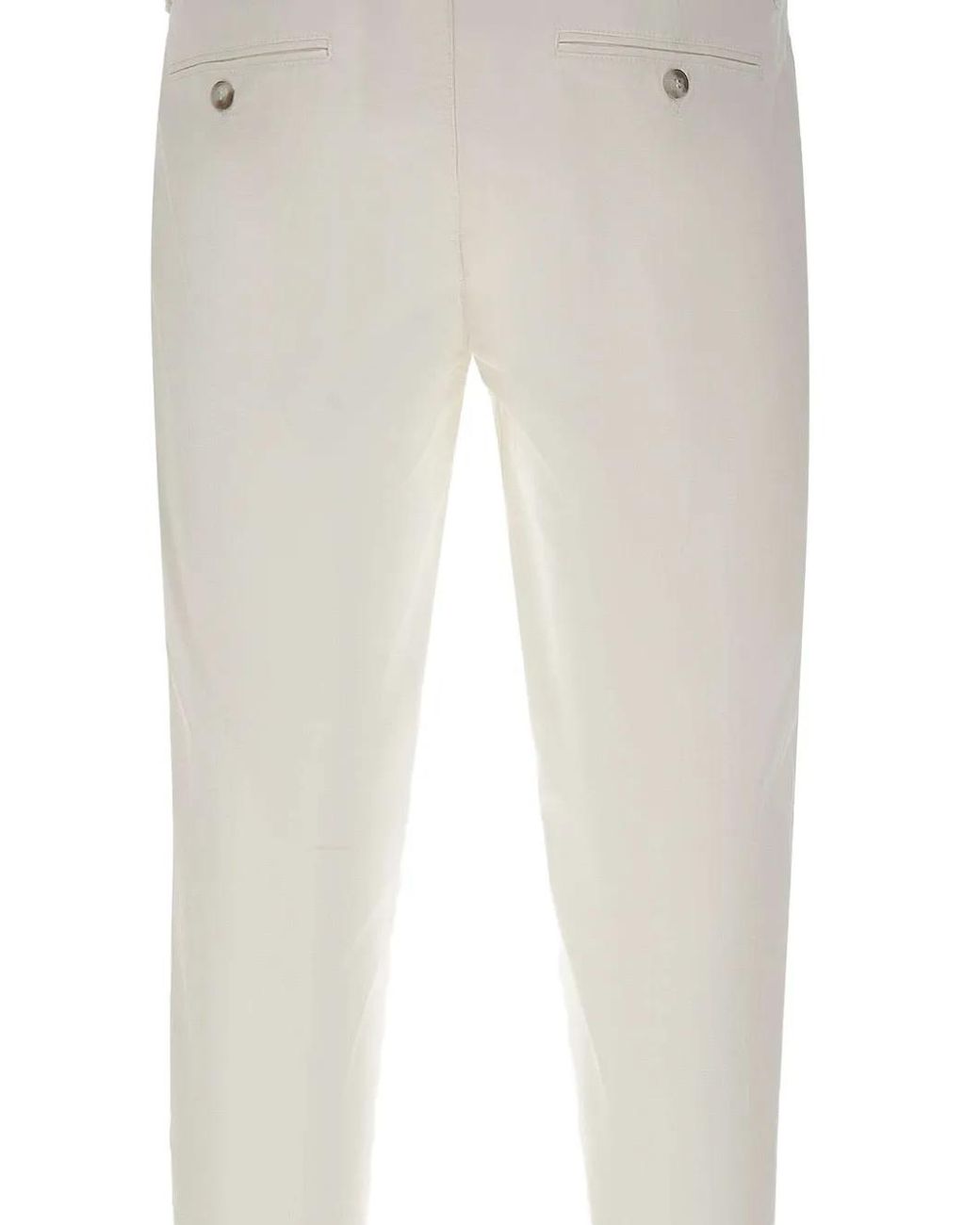 Re-hash White Mucha Chinos Trousers for men