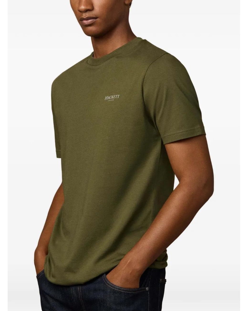 Hackett T-Shirt Met Logoprint in het Green voor heren