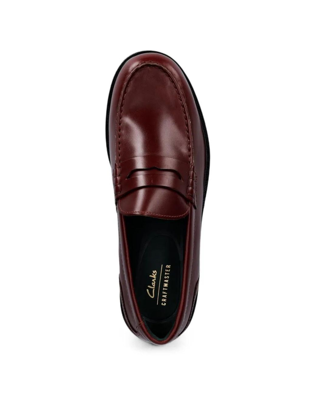 Clarks Red Craftmaster Leather Loafers for men