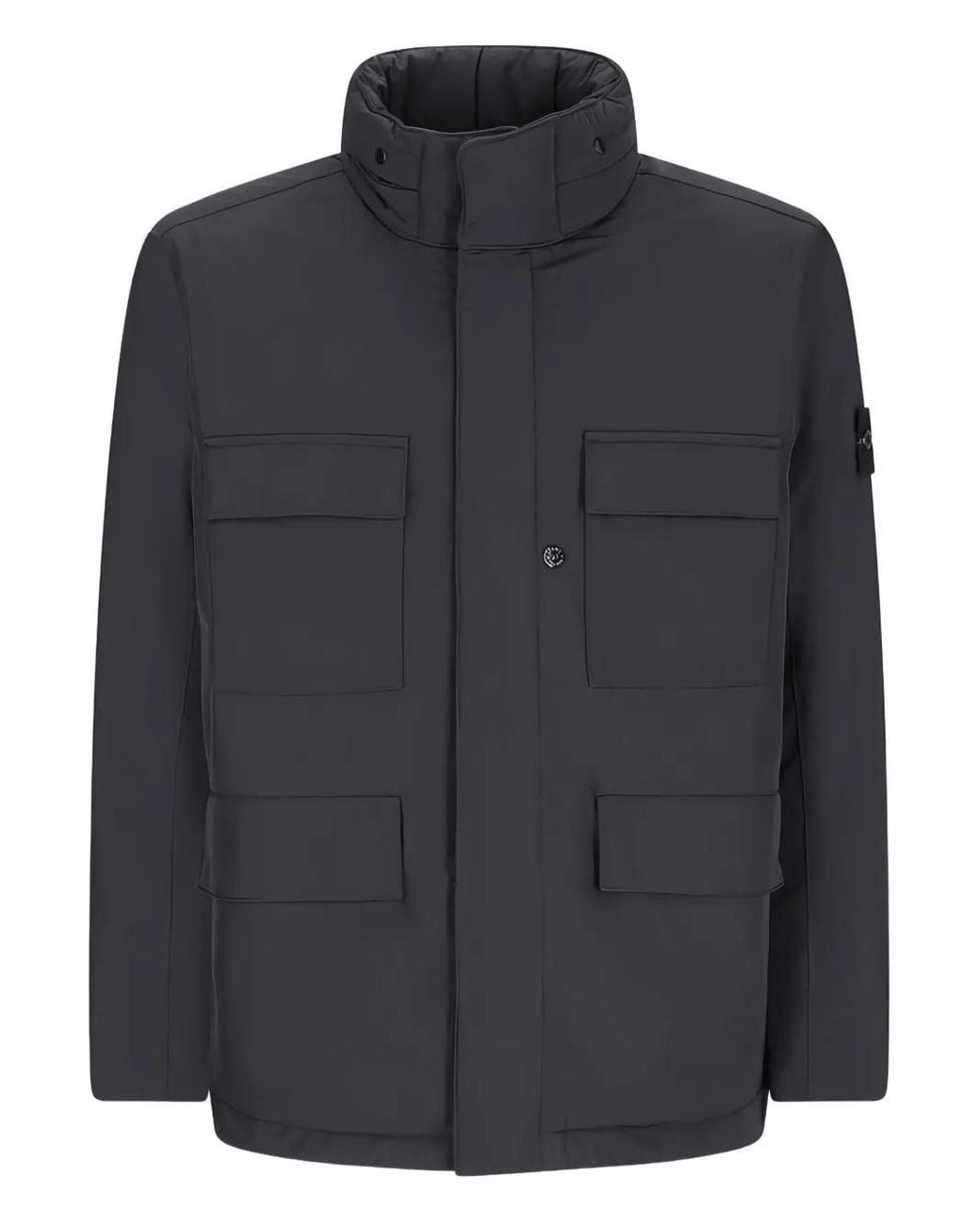 Veste À Patch Compass Stone Island pour homme en coloris Black
